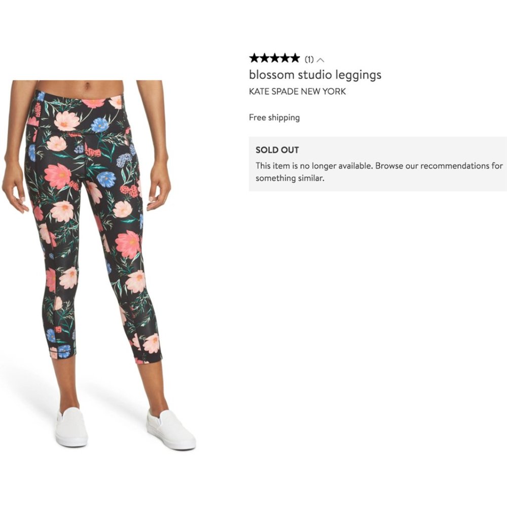 Kate Spade 🎀 Women’s Blossom Studio Legging Black XS - Picture 6 of 10